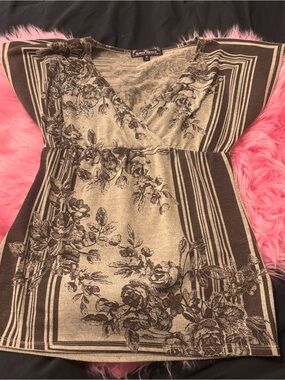 Y2K Baddie Whimsical Goth Boho Almost Famous women’s top - medium